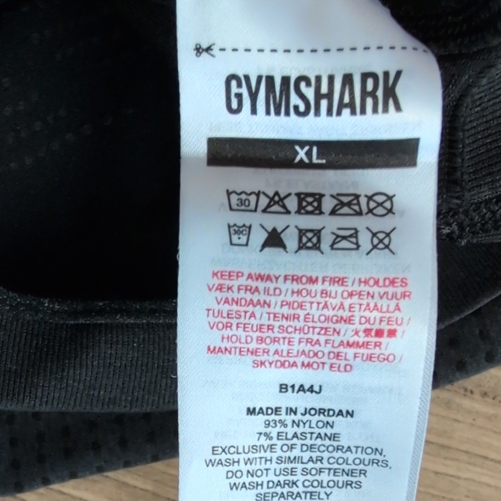 Gymshark Black Women's Athletic Biker Shorts XL M628 - Picture 5 of 6